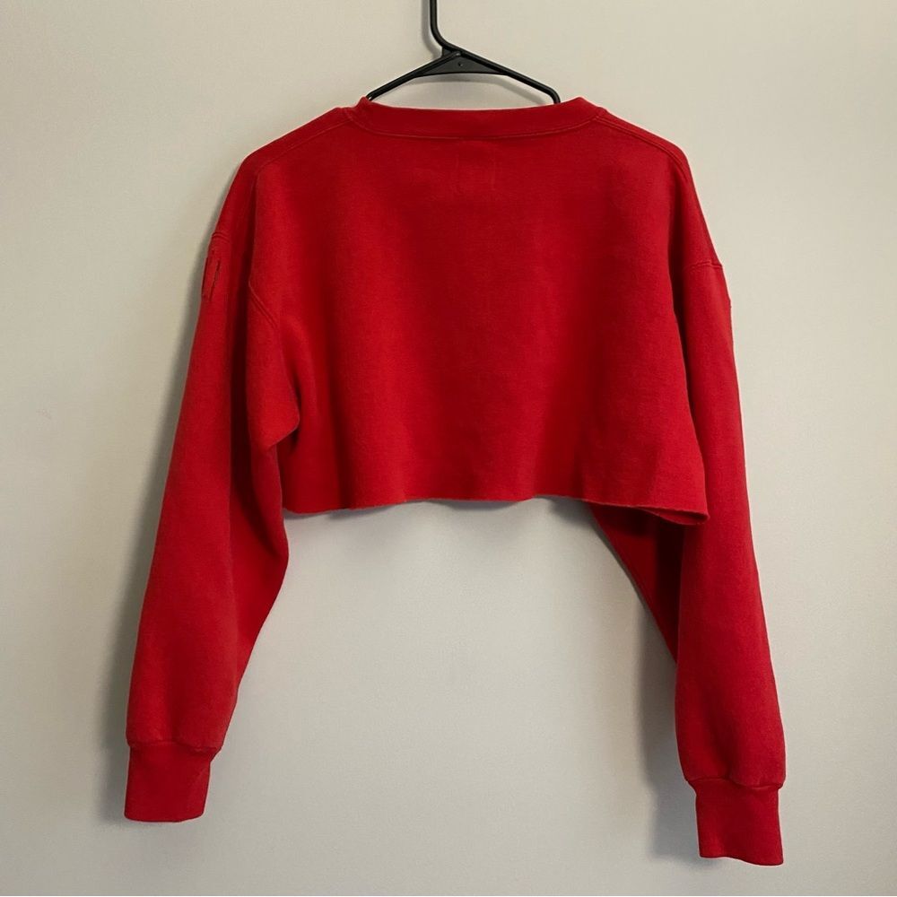 Vintage Wisconsin Badgers Rose Bowl 1994 Cropped Zip Pullover Sweatshirt - Picture 4 of 6